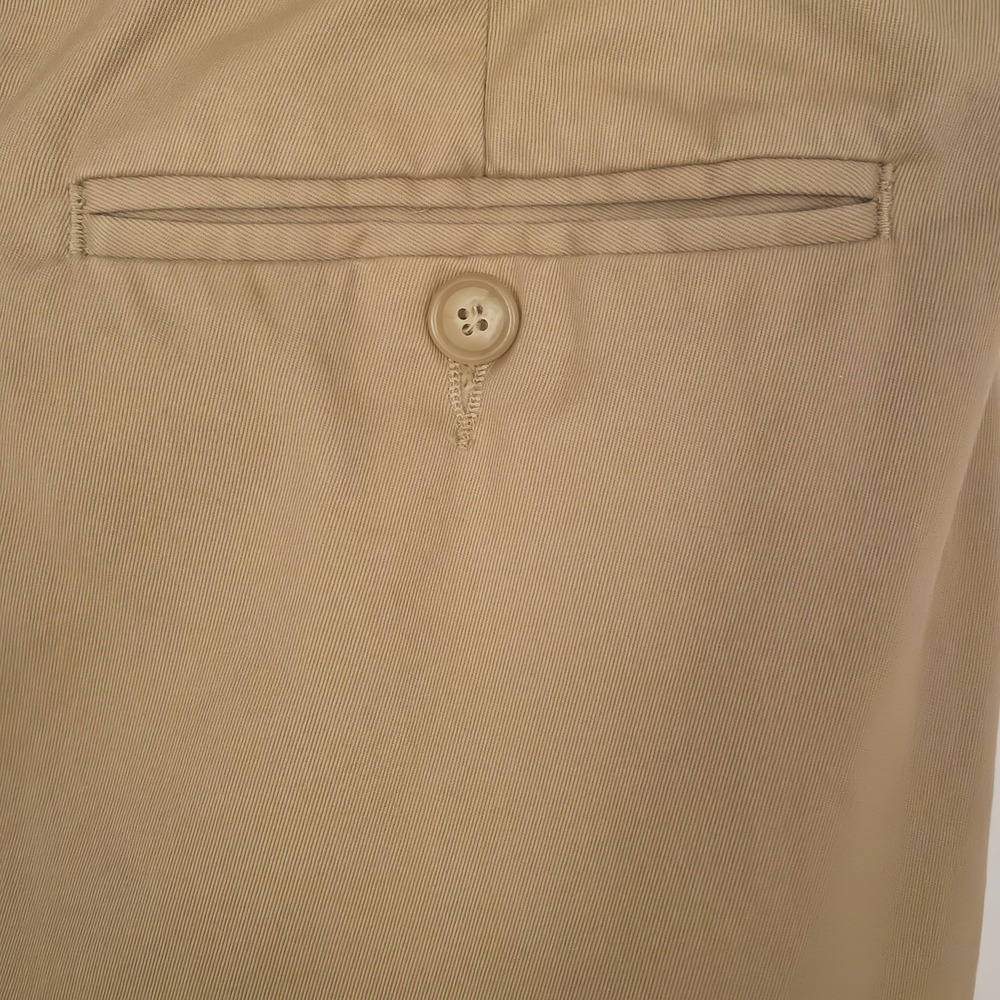 Ben Silver English Drills Pants Men's 42 Khaki Pleated Cuffed USA FITS 40x26.5 - Picture 5 of 15